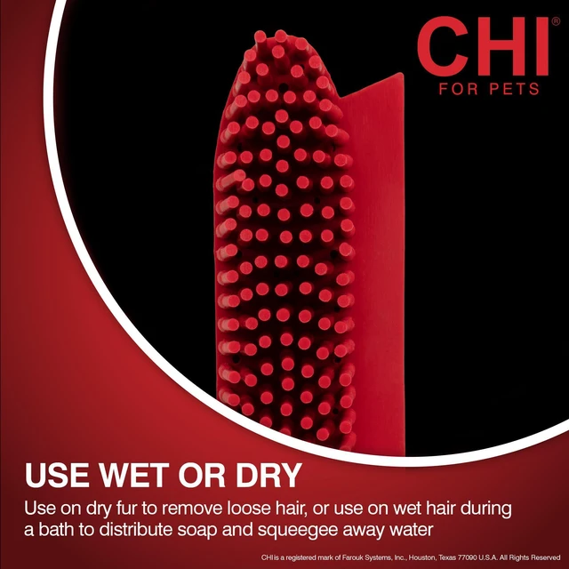 Alt view image 4 of 7 - for Dogs Rubber Fur Accumulator Grooming Brush | Flexible rubber bristles, removes loose hair and lint from coats, furniture, and car seats, easy clean
