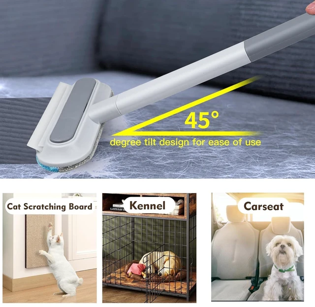 Alt view image 7 of 7 - 4 in 1 Pet Hair Remover, Reusable, Effective Cat and Dog Hair Removal Cleaning Tool with 17-Inch Extra Long Handle Multifunctional Fur Lint Brush for Couch, Furniture, Carpet, Clothes, Bedding