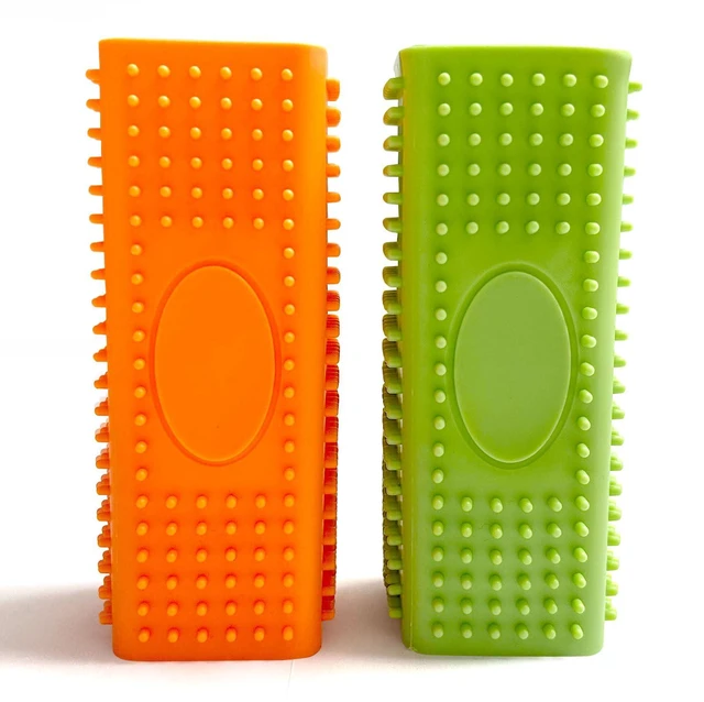 Main image of 2pcs Pet Hair Remover, Dog Cat Block Roller Cleaner, Car Carpet Cleaner Brush for Small Animals, Pet Hair Removal Tool for Interior, Furniture, Sofa, Car Seat (Orange+Green)