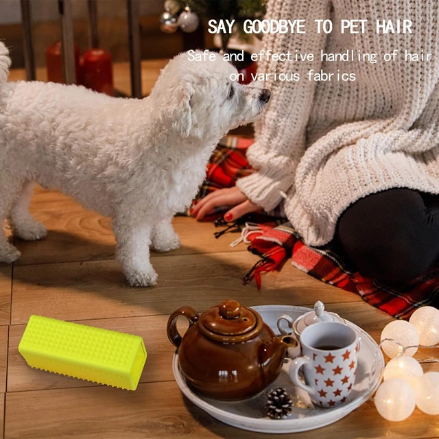 Alt view image 4 of 7 - 2pcs Pet Dog Cat Hair Remover, Pet Hair Removal Tool, Hollow Cleaner Brush for carInterior, Furniture, Sofa (blue and yellow)