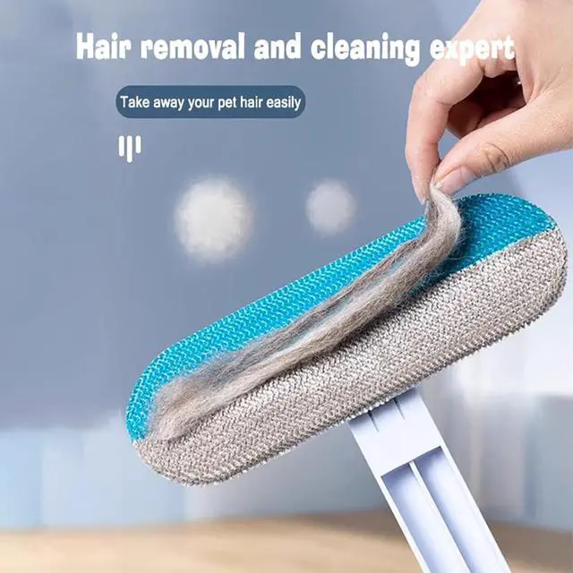Alt view image 6 of 7 - 4 in 1 Pet Hair Remover, Long Handle Multifunctional Fur Lint Brush for Couch, Furniture, Carpet, Clothes, Bedding, Washable Dog and Cat Hair Lint Removal Brush 17.3 inch