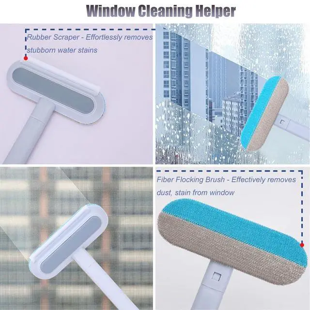 Alt view image 4 of 7 - 4 in 1 Pet Hair Remover, Long Handle Multifunctional Fur Lint Brush for Couch, Furniture, Carpet, Clothes, Bedding, Washable Dog and Cat Hair Lint Removal Brush 17.3 inch