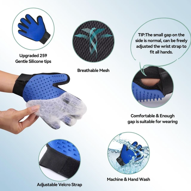 Alt view image 5 of 7 - Pet Hair Remover Tool 4-Pack, Dog Cat Hair Remover with 1PCS Pet Grooming Glove, Lint Shaver Cleaner Pro, Portable Carpet Scraper for Carpets, Clothes, Car Mats, Couch, Pet Bed, Furniture