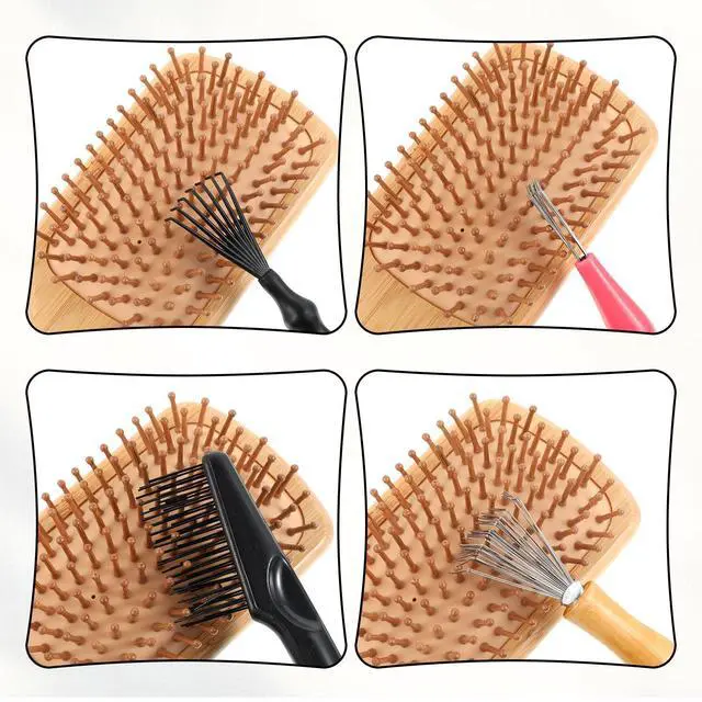 Alt view image 5 of 7 - Comb and Brush Cleaner Tool Set, 5-Piece Comb Cleaner Set - Hair Brush Cleaner Rake, Comb Cleaning Brush, Maintenance Hair Comb for Home and Salon Use Removing Hair Dust