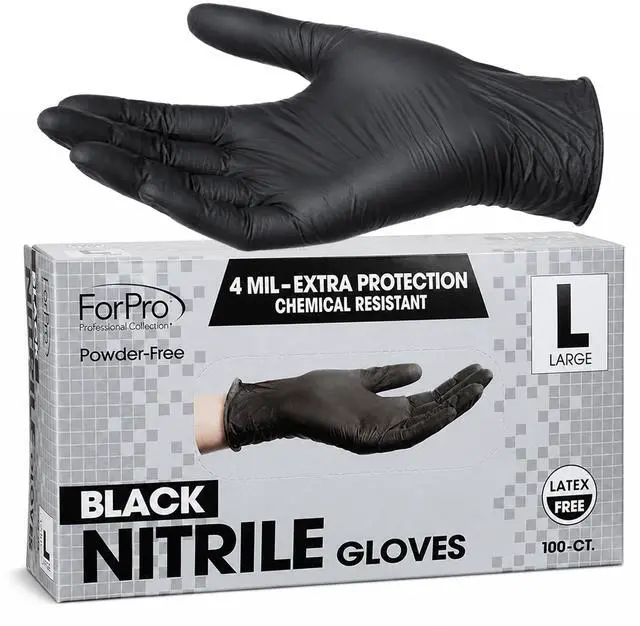 Main image of Disposable Nitrile Gloves, 4 Mil, Powder & Latex-Free, Food Safe | Chemical Resistant, Multi-Purpose Gloves | Textured Finish for Extra Protection, Non-Sterile, Ambidextrous