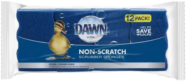 Main image of Ultra Scrubber Sponges Non-Scratch Double-Sided Kitchen Dish Cleaners, 12-Pack, Blue