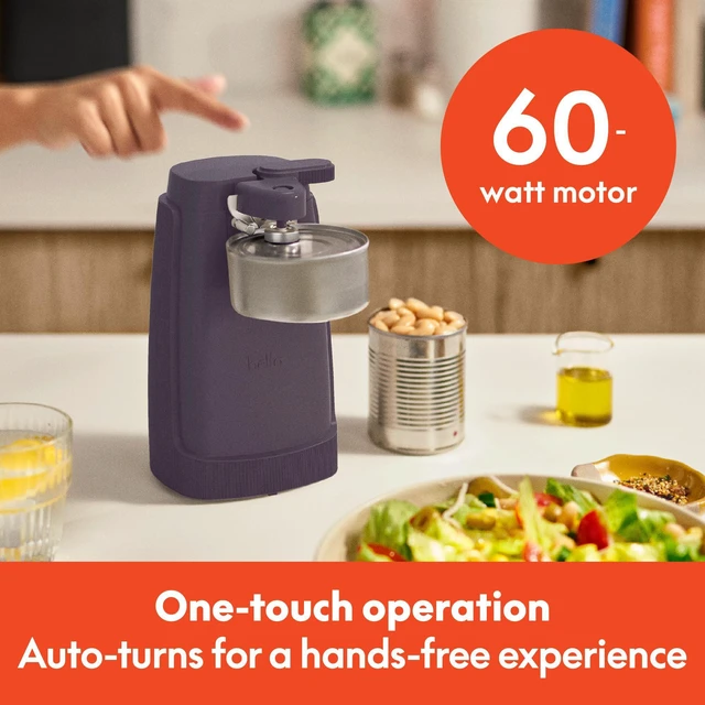 Alt view image 2 of 7 - Electric Can Opener, Automatic One-Touch, Plum