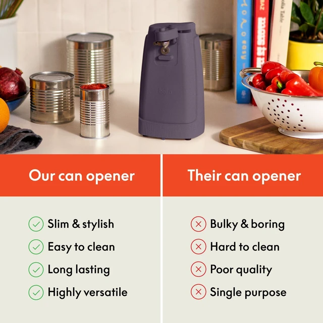 Alt view image 6 of 7 - Electric Can Opener, Automatic One-Touch, Plum