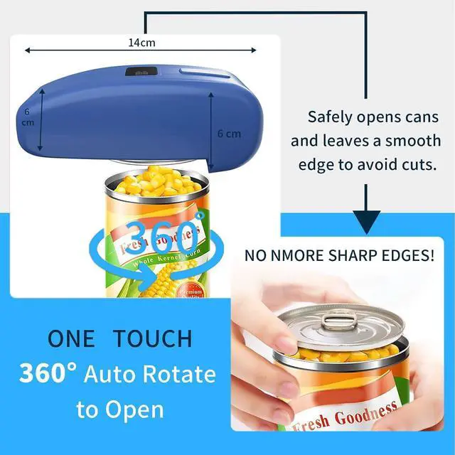 Alt view image 4 of 7 - Electric Can Opener with LED Display, Can Opener Electric for Seniors | One-Touch USB Rechargeable Battery Automatic Can Opener for Kitchen or Arthritis, Hands-Free, Smooth Edge, Compact, Cordless