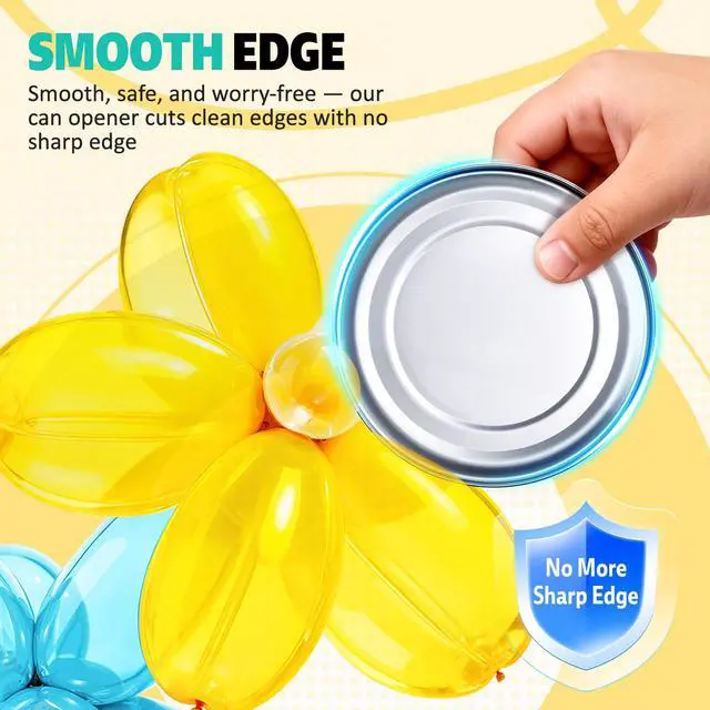 Alt view image 5 of 7 - Electric Can Opener, One-Touch Automatic Can Opener Easy Side Cut All Can Sizes with Smooth Edge, Handsfree Battery Operated Kitchen Gadget Safe for Seniors & Arthritis