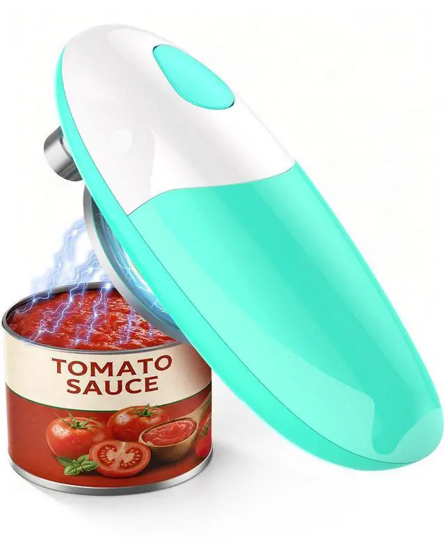 Main image of Electric Can Opener, One-Touch Automatic Can Opener Easy Side Cut All Can Sizes with Smooth Edge, Handsfree Battery Operated Kitchen Gadget Safe for Seniors & Arthritis
