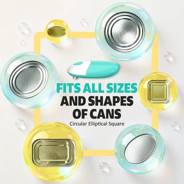 Alt view image 4 of 7 - Electric Can Opener, One-Touch Automatic Can Opener Easy Side Cut All Can Sizes with Smooth Edge, Handsfree Battery Operated Kitchen Gadget Safe for Seniors & Arthritis