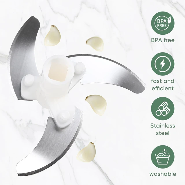 Alt view image 4 of 7 - Garlic Chopper, Pull-String Vegetable Onion Mincer | Manual Food Processor, 500ml, Hand Food Chopper, with Container, Kitchen Cutter for Chili Ginger Herb, Green