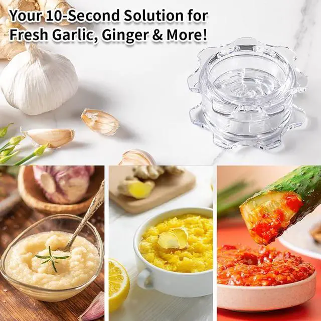Alt view image 4 of 7 - Garlic Twister Kitchen Tool Manual Garlic Crusher & Ginger Grinder, Nut Chopper, Chili Pepper Mincer, Clear Acrylic Kitchen Utensil for Food Prep BPA-Free, Easy to Use, Handheld Design