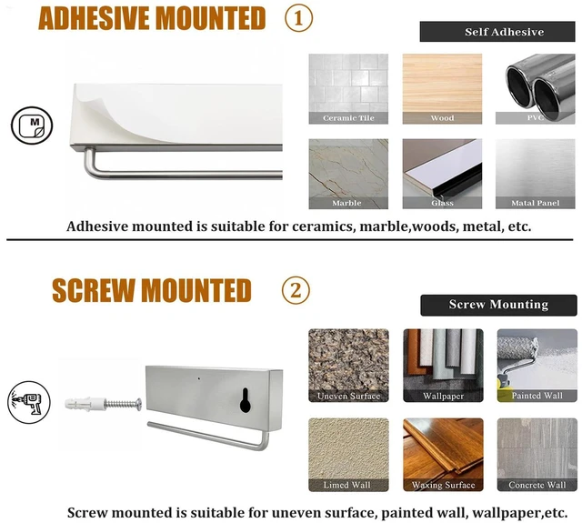 Alt view image 5 of 7 - 12 Inch Magnetic Knife Holder for Wall - Magnetic Knife Strip with Strong Magnets, Stainless Steel Magnetic Knife Bar with 5 Hooks/Adhesive Tape/Screws, Wall Mounted Knife Storage for Kitchen