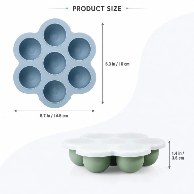Alt view image 6 of 7 - 3 Pack Baby Food Freezer Tray with Lids, Silicone Baby Food Storage Container for Homemade Baby Food, Purees, Breastmilk (Blue/Green/Carnation)