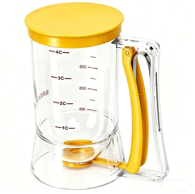 Main image of Batter separator Cupcakes Pancakes Cookie Cake Waffles Batter Dispenser cookie separator batter Cream Speratator Cup Measuring Baking Tools(Orange)