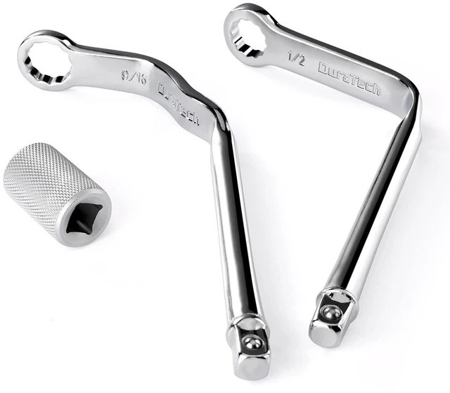 Main image of Pro Distributor Clamp Wrench Set, SAE, 2-Piece, 1/2" & 9/16" | 12 Point