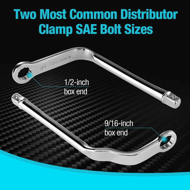 Alt view image 4 of 7 - Pro Distributor Clamp Wrench Set, SAE, 2-Piece, 1/2" & 9/16" | 12 Point