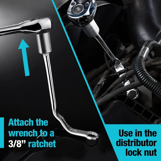 Alt view image 7 of 7 - Pro Distributor Clamp Wrench Set, SAE, 2-Piece, 1/2" & 9/16" | 12 Point