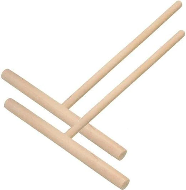 Main image of 2 Pcs Wooden Crepe Maker Pancake Batter Spreader Stick Kitchen Cooking Utensils Tools for Restaurant Canteen Specially Supplies Practical Treatment Crepe Makers Specialty Appliances