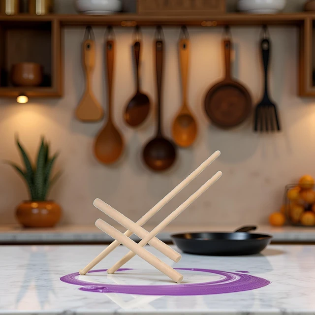 Alt view image 2 of 7 - 2 Pcs Wooden Crepe Maker Pancake Batter Spreader Stick Kitchen Cooking Utensils Tools for Restaurant Canteen Specially Supplies Practical Treatment Crepe Makers Specialty Appliances