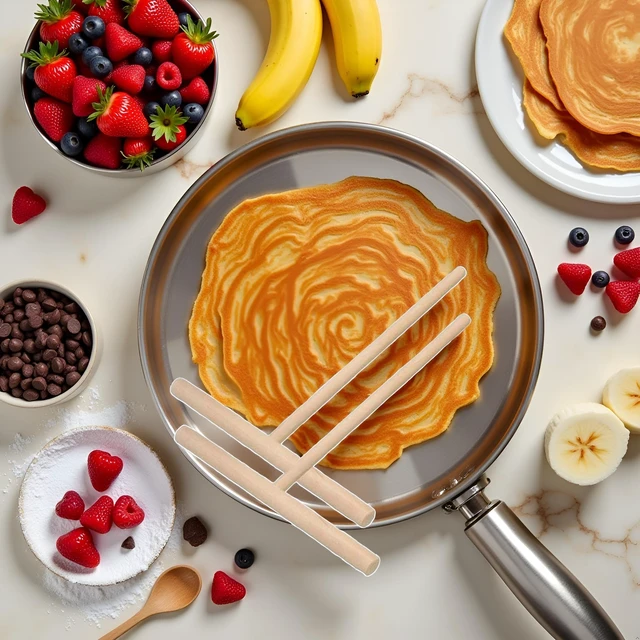 Alt view image 3 of 7 - 2 Pcs Wooden Crepe Maker Pancake Batter Spreader Stick Kitchen Cooking Utensils Tools for Restaurant Canteen Specially Supplies Practical Treatment Crepe Makers Specialty Appliances