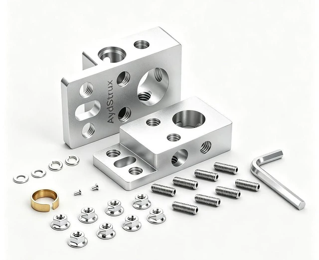 Main image of 13-Way Battery Terminal Distro Block, Adapter with M8/6/4Threaded Studs,SAE DIN EN Battery Posts,8AWG-4/0 AWG Cables,for RV Marine Car Solar LiFePO4 Lithium & Lead Acid Batteries
