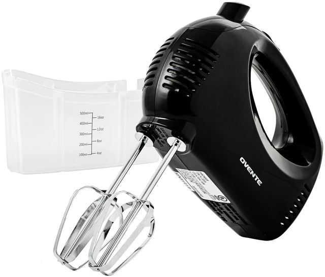Main image of 5-Speed Electric Hand Mixer with Storage Case,150W, Black HM151B | Stainless Steel Whisks, Compact Portable Design, Lightweight Handheld Mixer for Baking & Cooking