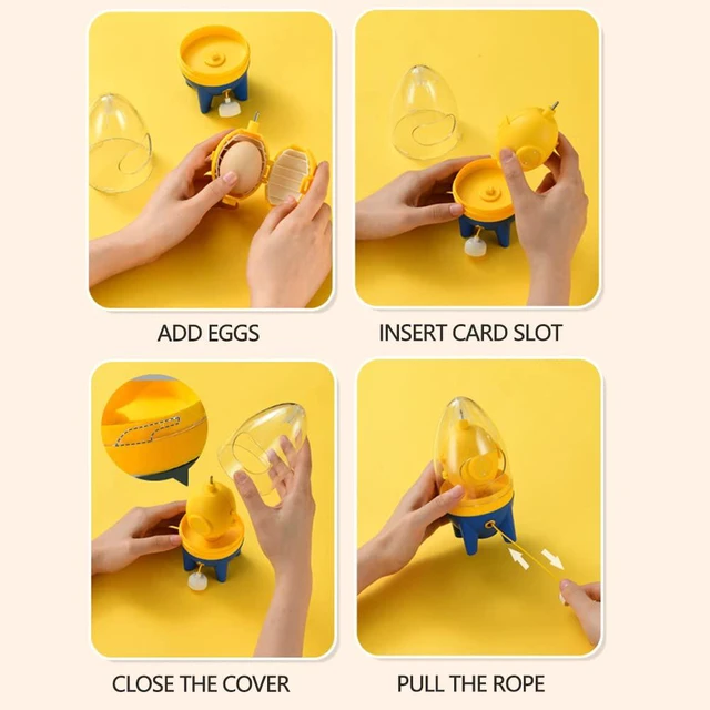 Alt view image 3 of 7 - Egg Yolk Mixer Manual Puller, Golden Egg Maker, Egg-Spinner Quick Eggs Homogenizer, Egg-Shaker, Silicone Shaker Whisk with Drawstring for Kitchen Mixing Eggs Whites and Yolks