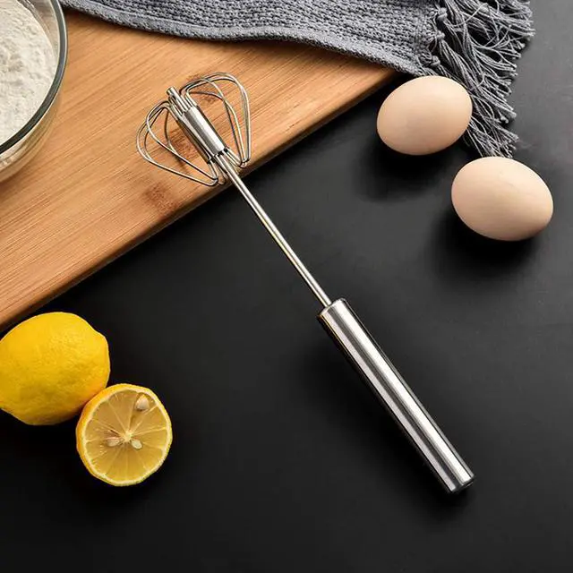 Alt view image 7 of 7 - Stainless Steel Eggbeater,egg scrambler,hand mixer, Rotating Semi-Automatic Eggbeater, Allows you to stir Easily Without Feeling Tired, for Making Cream of Egg Beater