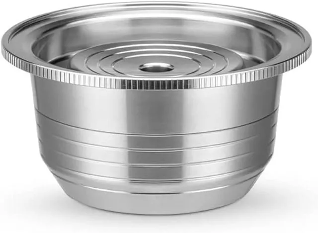 Main image of Stainless Steel Reusable Coffee Pod 230ML/8OZ Refillable Capsule | Reusable Coffee Capsule Compatible for Nespreso Vertuoline GCA1 Delonghi ENV135S,Mug Size Metal Coffee Pod