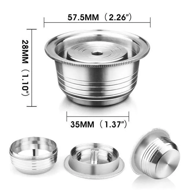 Alt view image 7 of 7 - Stainless Steel Reusable Coffee Pod 230ML/8OZ Refillable Capsule | Reusable Coffee Capsule Compatible for Nespreso Vertuoline GCA1 Delonghi ENV135S,Mug Size Metal Coffee Pod