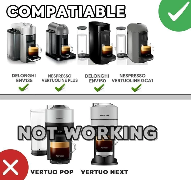 Alt view image 6 of 7 - Stainless Steel Reusable Coffee Pod 230ML/8OZ Refillable Capsule | Reusable Coffee Capsule Compatible for Nespreso Vertuoline GCA1 Delonghi ENV135S,Mug Size Metal Coffee Pod