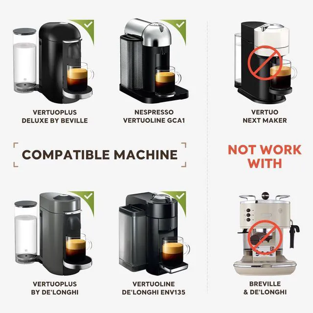 Alt view image 2 of 7 - Stainless Steel Reusable Coffee Pods Compatible with Nespresso Vertuoline GCA1 and ENV135 Refillable Coffee Capsule Filter with Tamper Espresso Size 80ml/2.7oz