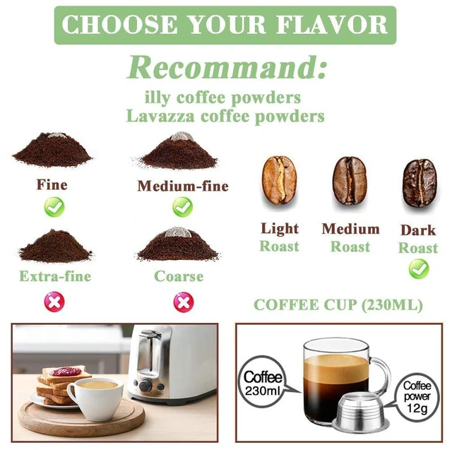 Alt view image 5 of 6 - Reusable Coffee Capsule for Nespresso Vertuo: 8 oz Stainless Steel | Refillable Coffee Pod for Double Espresso Fits GCA1/ENV135/ENV150/BNV420 - Use Own Favorite Coffee - Rich Crema Easy to Clean