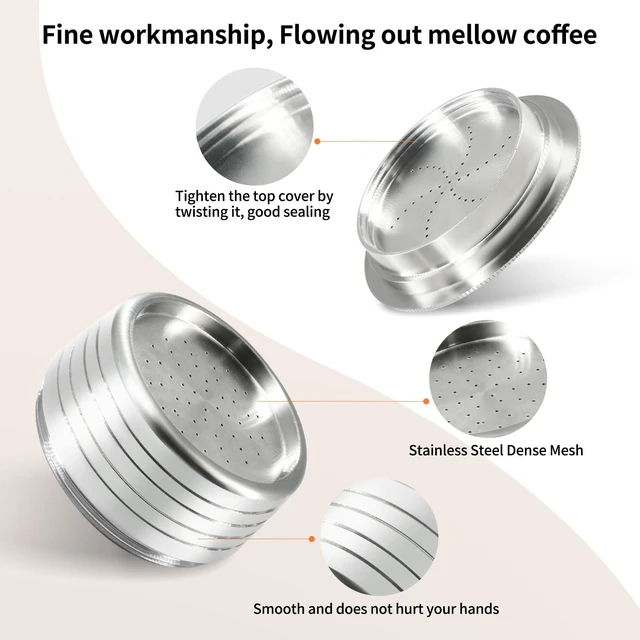 Alt view image 5 of 7 - Stainless Steel Reusable Espresso Coffee Pods ONLY for Lavazza Blue Lb951/Blue Lb300/Classy Plus Refillable Capsules Reusable Coffee Pods(1pcs)