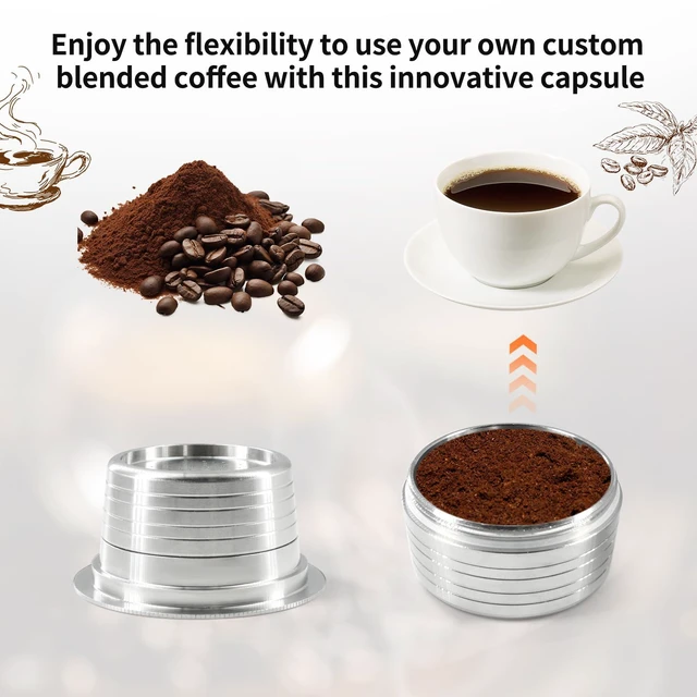 Alt view image 7 of 7 - Stainless Steel Reusable Espresso Coffee Pods ONLY for Lavazza Blue Lb951/Blue Lb300/Classy Plus Refillable Capsules Reusable Coffee Pods(1pcs)