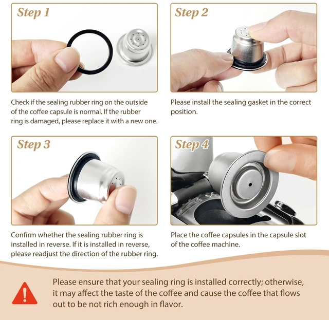 Alt view image 2 of 7 - Stainless Steel Coffee Pod, Metal Refillable Capsules for Nespresso | Matel Reusable Coffee Pods Kit Compatible With Nespresso Original Line