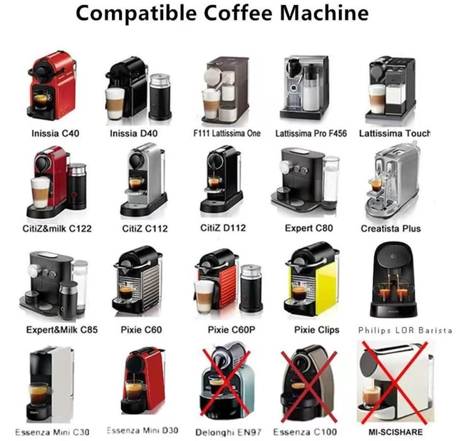 Alt view image 7 of 7 - Reusable Capsules for Nespresso OriginalLine - 6pcs Refillable Coffee Pods,Stainless Steel Cups Compatible for Nespresso OriginalLine Machine (6Pods+100pcs Lids+Storage Board)