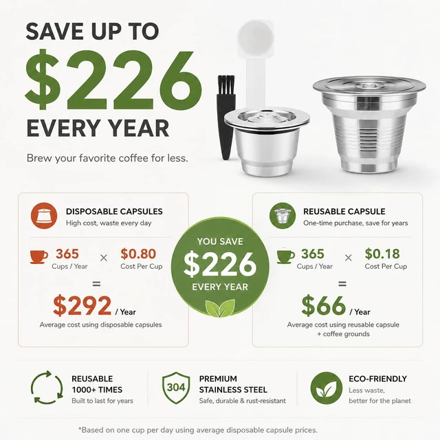 Alt view image 3 of 7 - 2 Pcs Reusable Stainless Steel Coffee Capsules Compatible with L'OR Barista LM8012 / 60, Refillable Coffee Pods Metal L'or Espresso Pods(Big & Small)