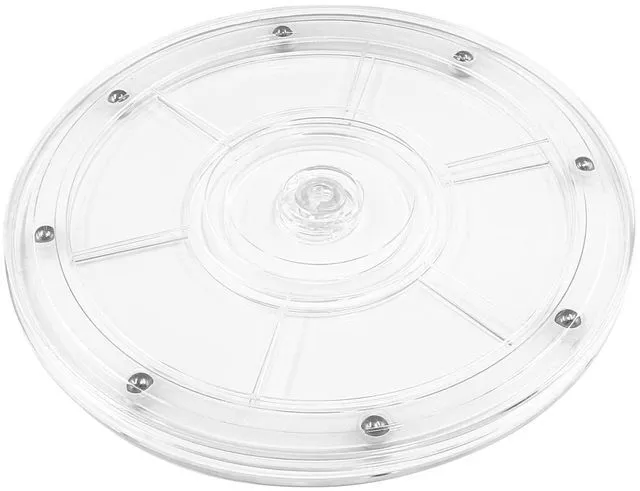 Main image of 8 Inch Acrylic Turntable Platter, Transparent | Round Rotating Plate, For Kitchen Pantry Cabinet Organizer, Desk Rack Spice Organizer, Cake Cookie Decorating