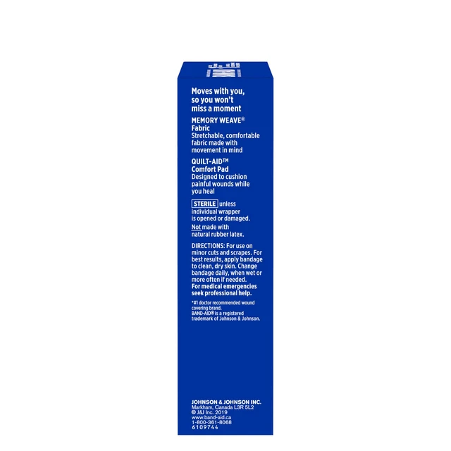 Alt view image 7 of 7 - Brand Flexible Fabric Adhesive Bandages, Extra Large, 2 x 10 Count | Comfortable Protection, Sterile Wound Care for Minor Cuts, Scrapes & Burns, First Aid Kit Essential, Non-Stick Hurt-Free Pad