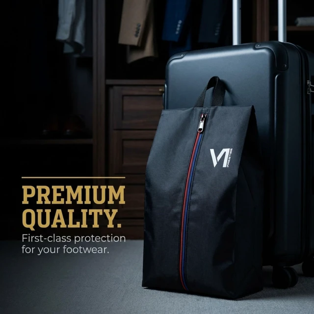 Alt view image 2 of 7 - Shoe Bags for Travel with Waterproof Zipper-Durable Polyester Material Shoe Pouch - Large Size Gym Cleat Bag Smell Dust Proof Unisex/Lightweight 6-pack Set