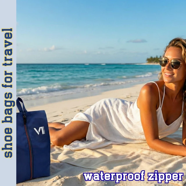 Alt view image 6 of 7 - Shoe Bags for Travel with Waterproof Zipper-Durable Polyester Material Shoe Pouch - Large Size Gym Cleat Bag Smell Dust Proof Unisex/Lightweight 6-pack Set
