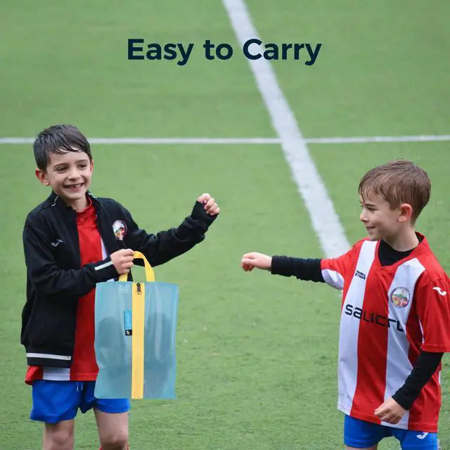 Alt view image 7 of 7 - Kids Shoe Bag for Travel, Water-Resistant Shoe Pouch for Sports | Odor-Resistant, Dustproof, Portable, Soccer Cleats & Gym Storage, Fits Up to Size 6.5, Cute Design for Girls, Boys, Blue
