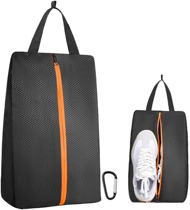 Main image of Golf Shoes Bag, Smell-Proof & Waterproof Cleat Bag for Travel | Keeps Dirty Shoes Off Clean Gear, With Smooth Zipper & Carry Handle, Fits Shoes Up to Size 14, Ideal for Golf, Soccer & Gym