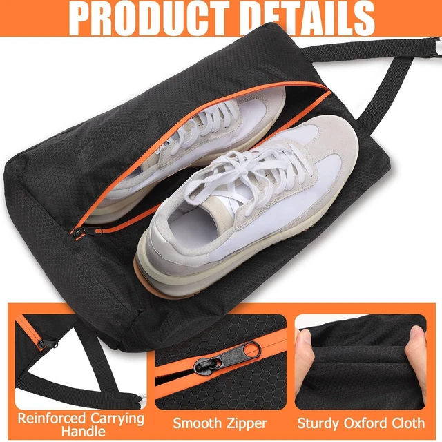 Alt view image 3 of 7 - Golf Shoes Bag, Smell-Proof & Waterproof Cleat Bag for Travel | Keeps Dirty Shoes Off Clean Gear, With Smooth Zipper & Carry Handle, Fits Shoes Up to Size 14, Ideal for Golf, Soccer & Gym