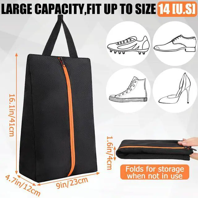 Alt view image 4 of 7 - Golf Shoes Bag, Smell-Proof & Waterproof Cleat Bag for Travel | Keeps Dirty Shoes Off Clean Gear, With Smooth Zipper & Carry Handle, Fits Shoes Up to Size 14, Ideal for Golf, Soccer & Gym