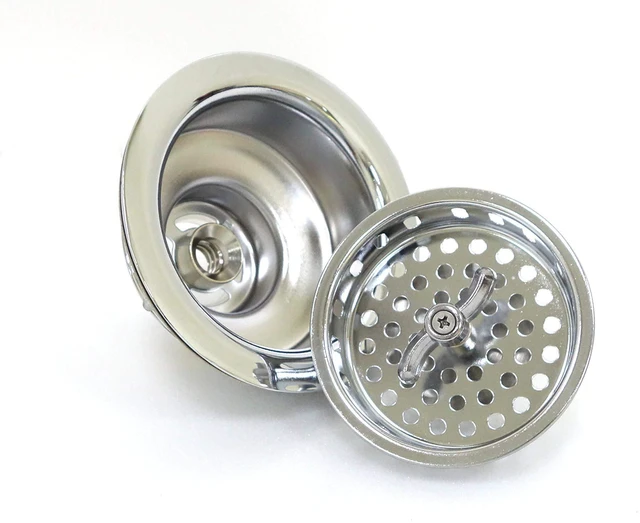 Alt view image 3 of 4 - Twist Lock Basket Strainer Replacement (Premium 304 Stainless Steel Construction) for 3-1/2" Spin and Seal Drains W/Threaded Stopper Function
